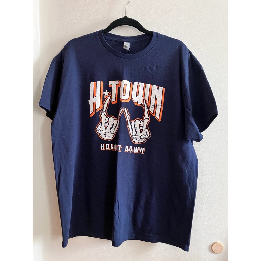 *Brand New* Navy Cotton Graphic H-Town T-Shirt Men’s XL